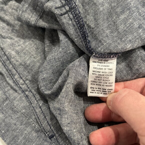 Toad & Co Womens Romper M Dark Blue Tara Hemp Faux Wrap Outdoor GranolaGirl - Picture 8 of 9